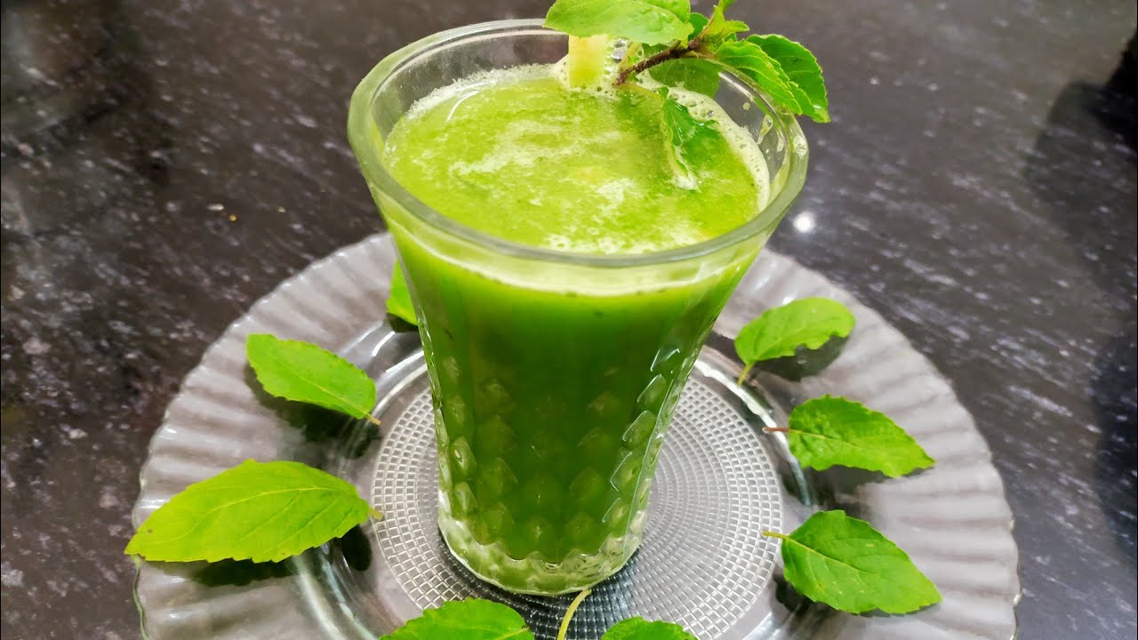 ll Easy Fresh Tulsi v Kheere ( Basil and Cucumber )ka Juice ll Hindi