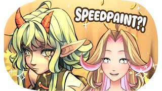 I'M AT COLLEGE SO HERE IS AN OC LORE DUMP 🔥[Speedpaint w. VTuber Commentary]