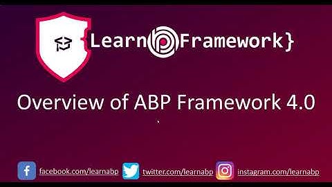 Overview of ABP Framework 4 0