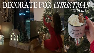 DECORATE FOR CHRISTMAS WITH ME 🎄 | shopping for decor, getting in the spirit ~aesthetic & cozy 2023