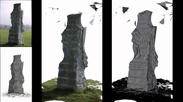 [VALS_SFM_03] 3D reconstruction of Dechen, a rock sculpture, with openMVG and CMPMVS
