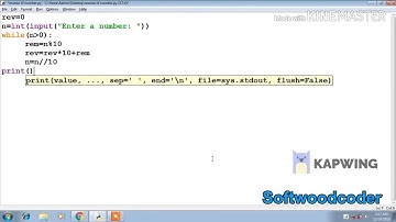 Program to reverse a number in python programming language.