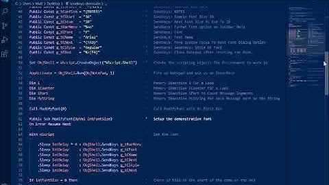 Visual Basic Script Sendkeys Basic example