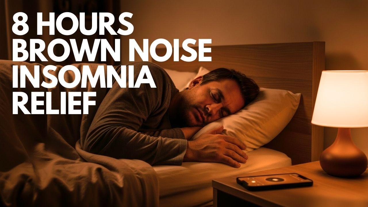 8 Hours Brown Noise for Insomnia & Anxiety – Deep Sleep Sound  Black Screen