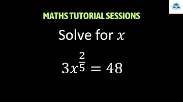 Solving Exponential equation with rational exponent.