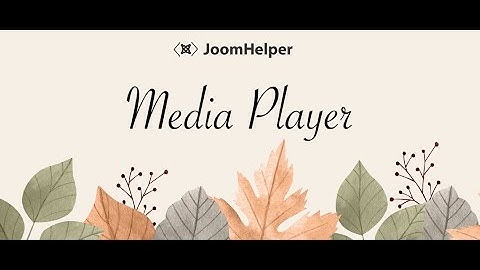 Joomla Video & Audio player