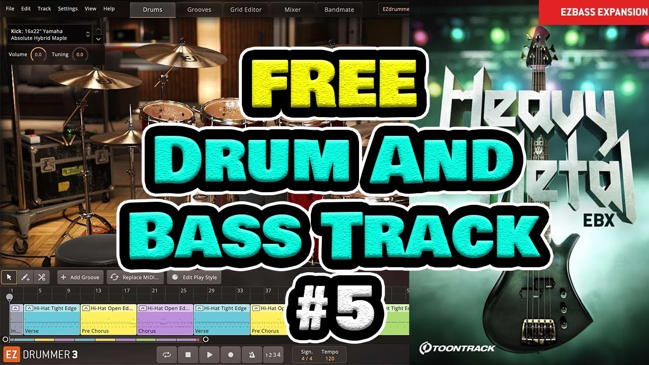 Free Drum and Bass Backing Track 5 Anthelion 120 BPM YouTube