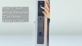 Smart Door Lock, How to Delete User or Admin - Module No RL17