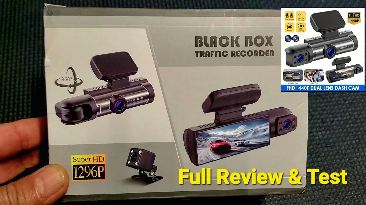 Review Test Dash Camera Black Box Traffic Recorder Super HD 1296P 