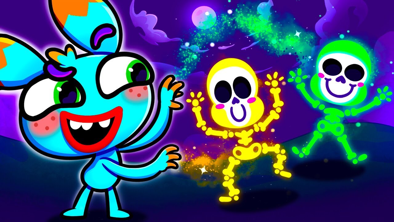 Dancing Skeletons on a Halloween Bus 🚌 | Funny Spooky Song for Kids