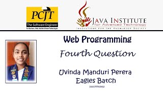 Web Programming - Question 4