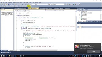How to create forget password in c# window application