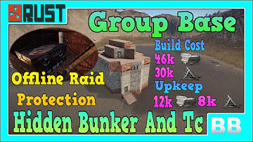 Rust 3.2 [Hidden Tc And Bunker][Offline Raid Protection]Group Base Design