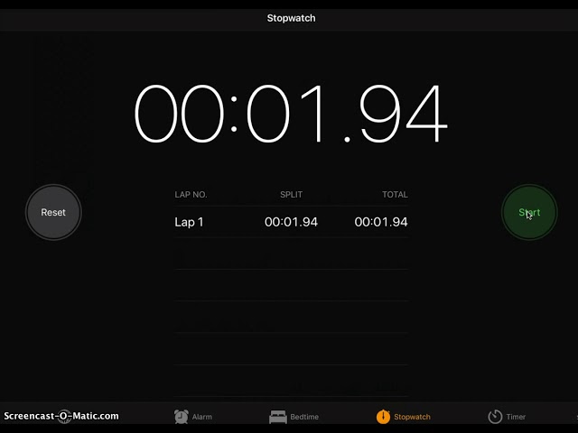 Using stopwatch in clock app on iPad - YouTube