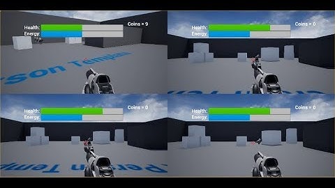 UE4 (4.20) UI Widget - Multiplayer Split Screen Friendly HUD