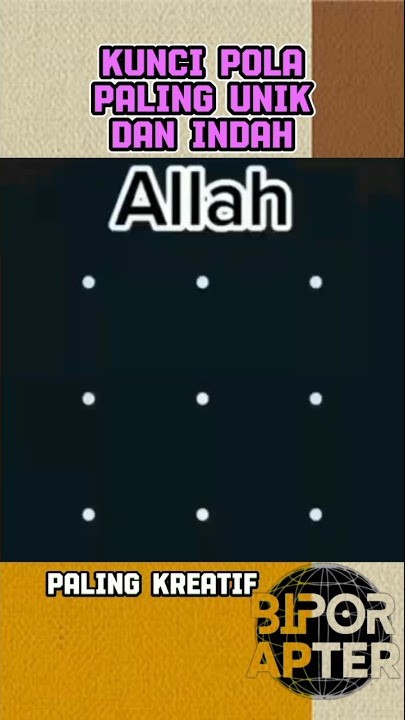 Sangat Kreatif‼️Membuat Pola kunci dengan nama Allah #shorts