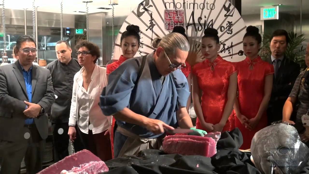Morimoto Asia Grand Opening Live Sushi Making Demo with 100lb Tuna