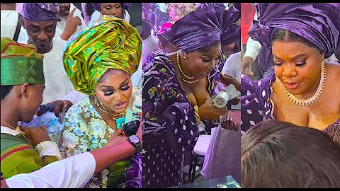 Ooni Of Ife's Wife  Leads Toyin Abraham,Ronke Oshodi, Dayo Amusa At Mercy Aigbe's Mom's Burial