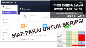 Sistem Inventory Barang Berbasis Web Php Native