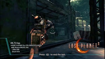 CORE 2 DUO E8400 + AMD R5 240 - Lost Planet 2