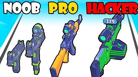 NOOB vs PRO vs HACKER - Gun Rush Part 1 | Satisfying Games (Android,iOS)