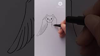 How to draw owl🪻#drawing #cutedraws #art #easydrawing #sketch