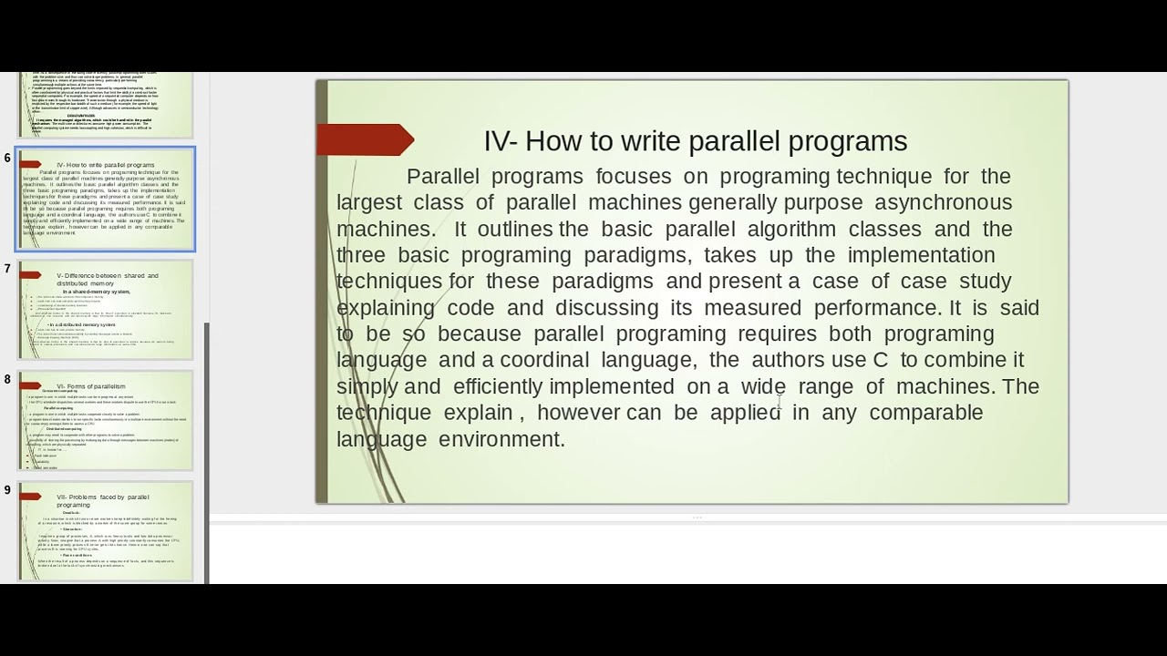 Parallel programming @Tayong-elearning - YouTube