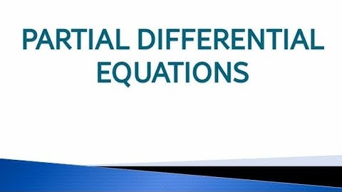 Partial differential equations 11