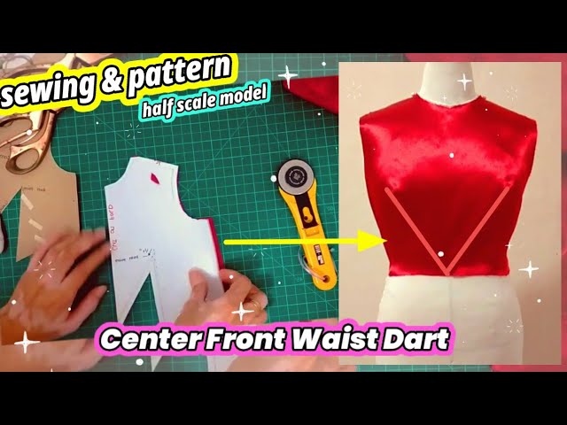 How to draft a waist and side dart pattern, #patternmaking  #dartmanipulation