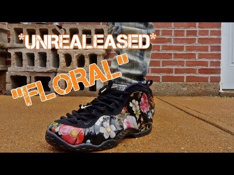 foamposite floral on feet