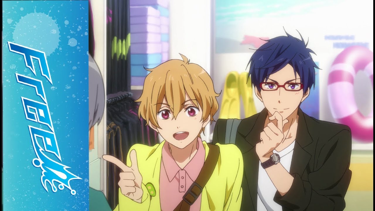 Free! - Iwatobi Swim Club Ep. 1 Dub  Reunion at the Starting Block! 