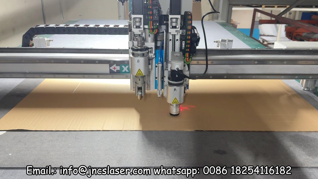 CNC Carton Box Oscillating Knife Cutting Machine with Creasing Tool ...