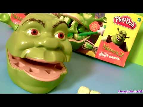 Play Doh Shrek Rotten Root Canal Playset with Dentist Dr Drill N Fill Play Dough Review