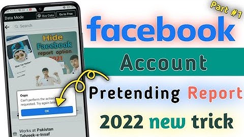 Facebook New Reporting Tricks 2022 | Pretending To Be Someone Working Report 2021 | How to Report Fb