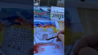 Part 2 of 2 point perspective drawing and adding background paint