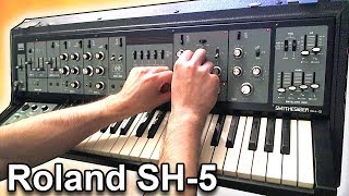 ROLAND SH-5 - Analog synth demo | Bandpass filter tweaking