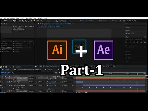 Shapes animation in after effects cc 2018 Part 1 - YouTube