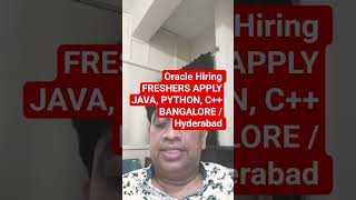 Oracle Hiring Freshers 2026 | Software Developer 1 | Apply Now