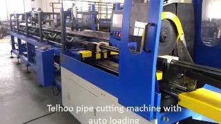 Telhoo MC-350CNC automatic pipe cutting machine with auto loading facility