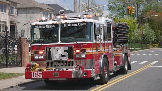 **95 Foot Aerialscope!** Separate Runs for FDNY Engine 165 &amp; Tower Ladder 85 &#39;White Lighting&#39;