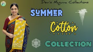 🩵Summer cotton collection @ Devi's Maguva Collections||7396841375 #saree