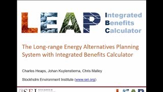 LEAP-IBC: An integrated climate and air quality planning tool screenshot 2