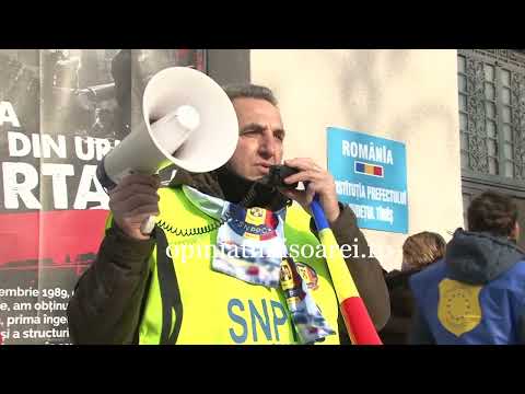 Protestul politistilor la Timisoara