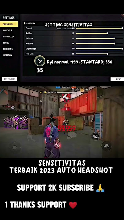 SENSITIVITAS PEPENGSHOT FREEFIRE‼️💯 AUTO HEADSHOT ,BISA JAGO PAKE DPI INI