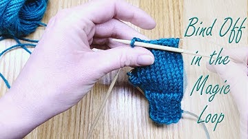 How to Bind Off When Knitting in the Magic Loop - Taking Gloves Off Knitting Needles