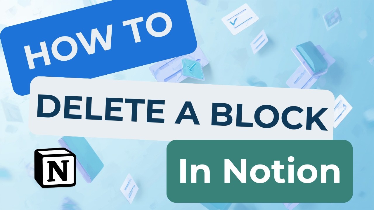 Helte Block How to Delete a Block in Notion - YouTube