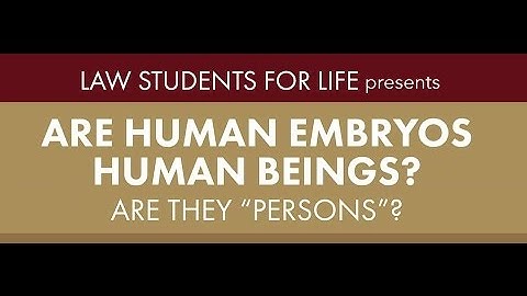 "Are Human Embryos Human Beings? Are They 'Persons'?"—Dr. Robert P. George—Lecture at HLS