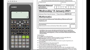 Edexcel IAL S1 WST01 Jan 2021 Paper full discussion (Y12 Core Maths)