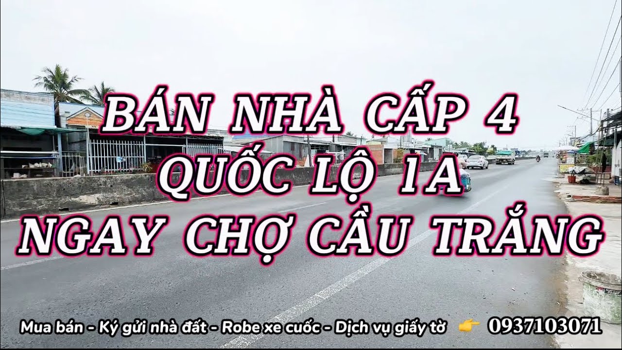 Hậu Giang | Bán nhà cấp 4 mặt tiền quốc lộ 1A ngay kế chợ Cầu Trắng