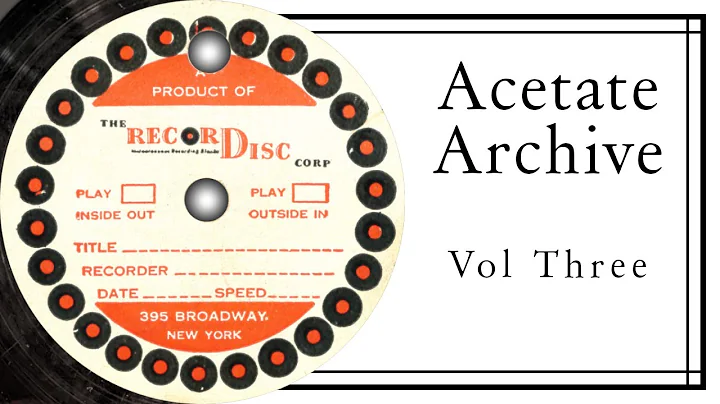 Acetate Archive Vol 3 - It's Been So Long / Sharon...